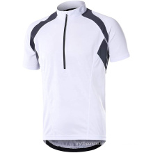Quick-Dry Breathable Short Sleeves Bicycle Shirts Half Zipper Cycling Jersey for Mens